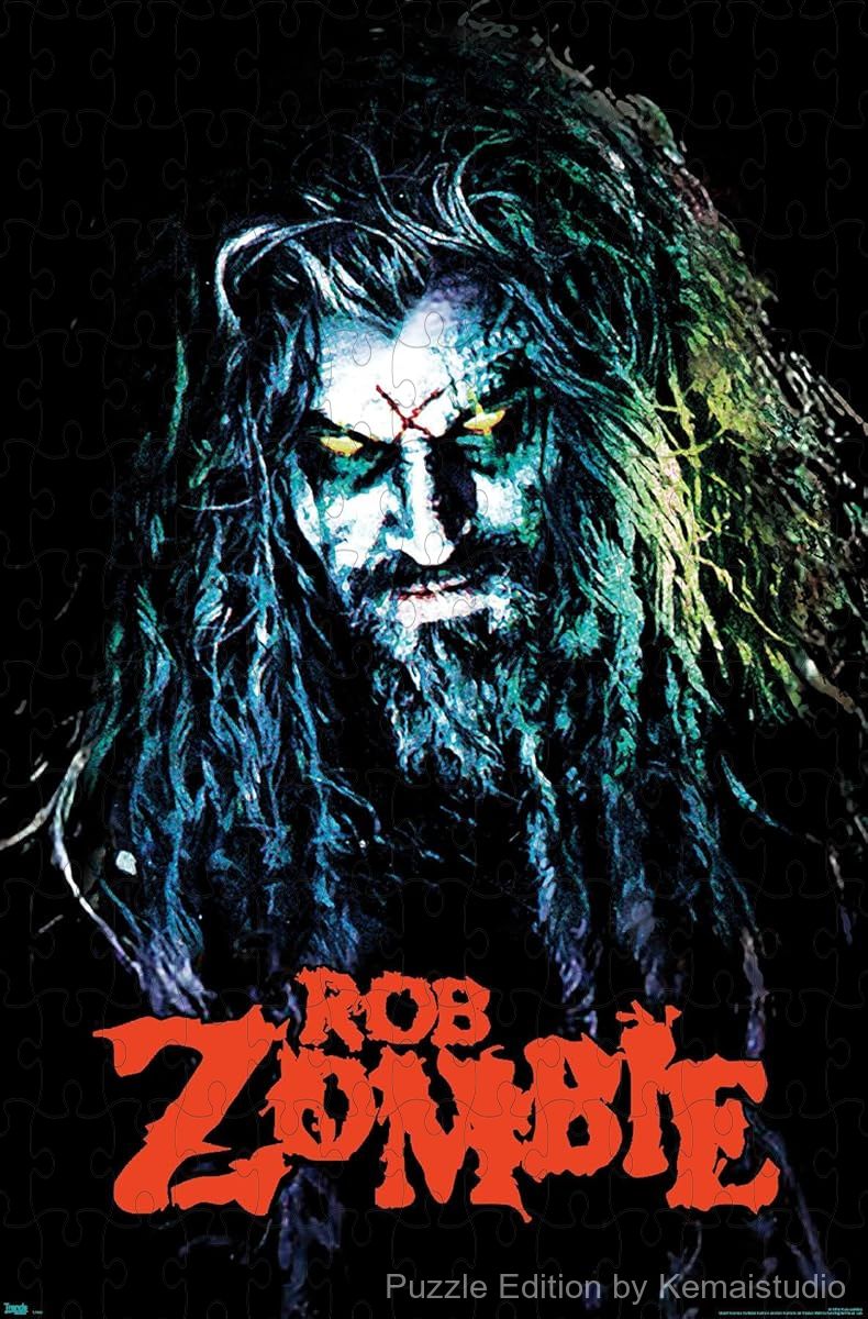 A haunting puzzle of Rob Zombie's HellBilly era, great for rock horror aesthetics and collectors