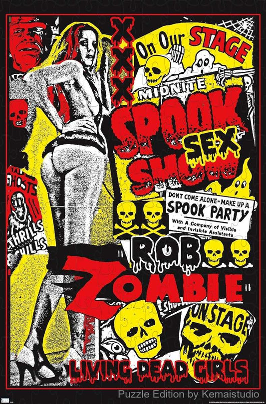 A gothic and eerie scene from Rob Zombie featuring the Living Dead Girls