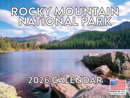 Rocky Mountain National Park 2025 calendar poster jigsaw puzzle for adults  