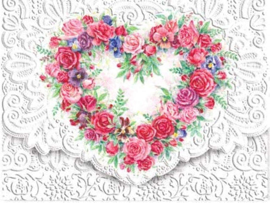 Rose heart portfolio art poster, wooden puzzle for adults