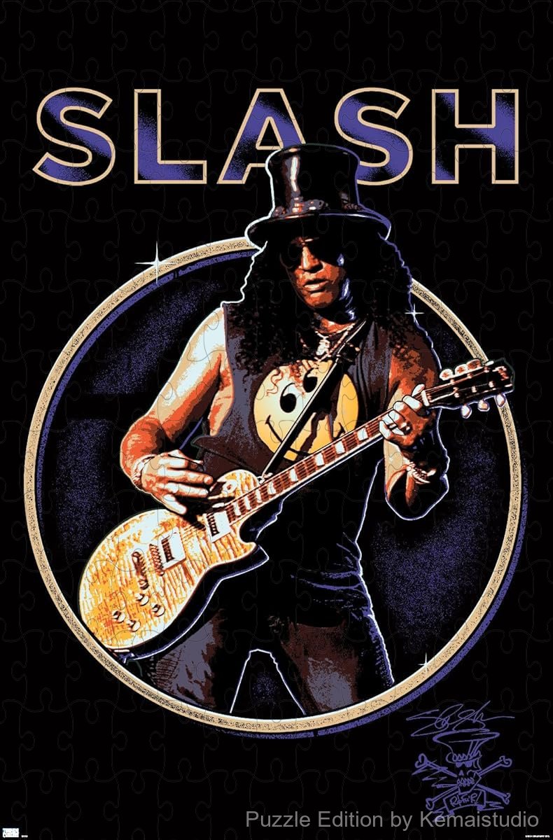 Slash's Purple Circle visual translated into striking puzzle art