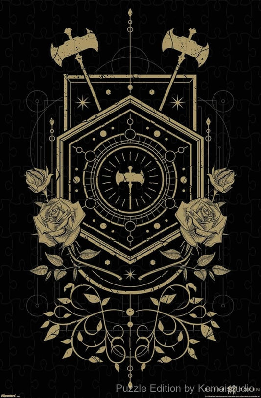 A haunting and detailed puzzle inspired by Sleep Token's Emergence visual themes, ideal for collectors