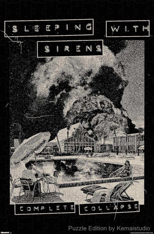 A powerful and intense puzzle inspired by Sleeping with Sirens' Complete Collapse visuals, great for alternative decor