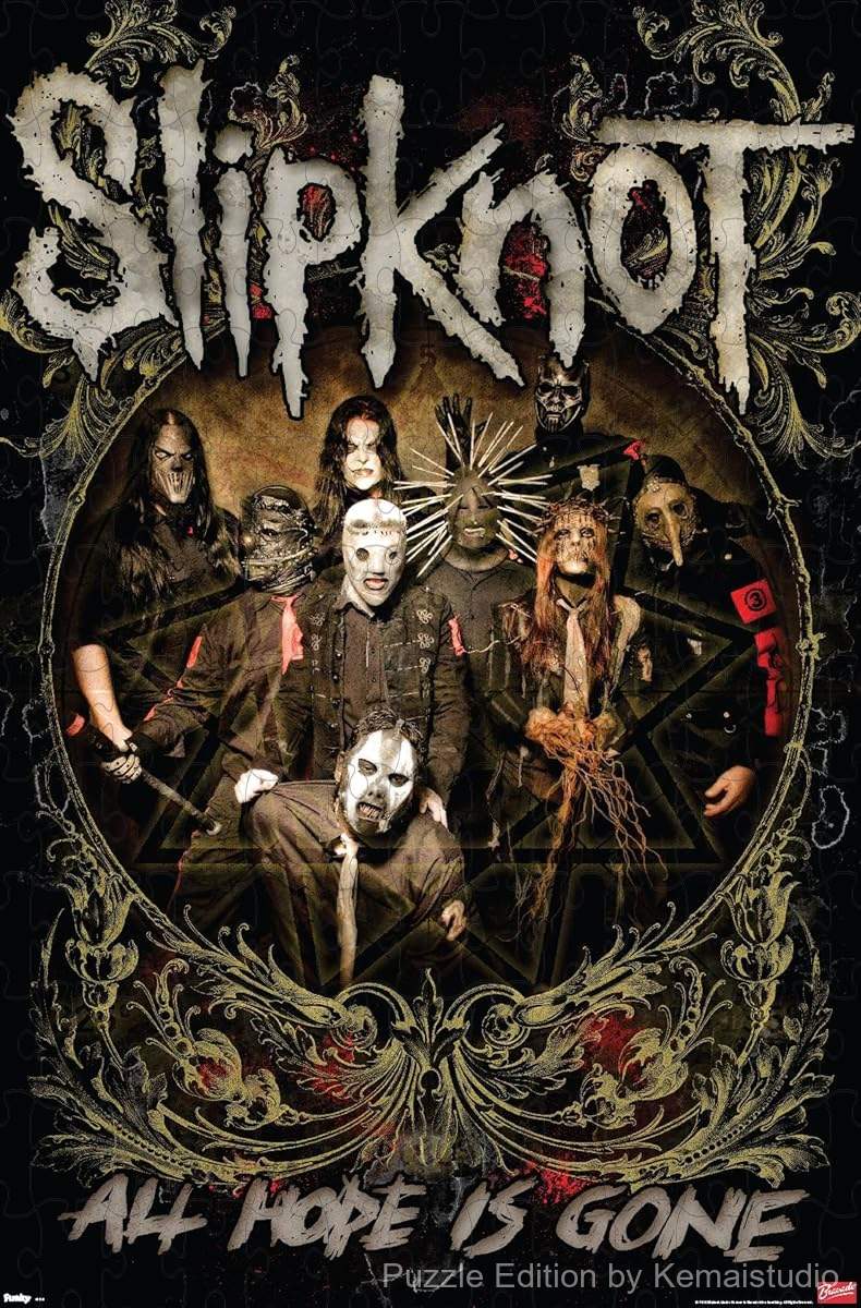 A haunting and detailed puzzle inspired by Slipknot's "All Hope Is Gone" era,great for music fans and beginners alike