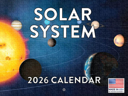 Solar System Calendar 2026 Space Poster puzzles