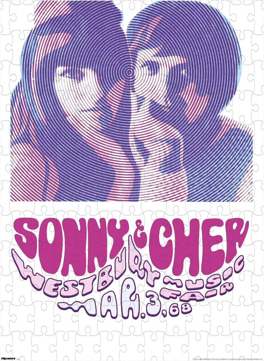 A vintage puzzle of Sonny and Cher live at Westbury Music Fair, ideal for fans of classic pop