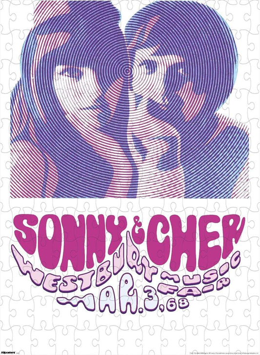 A vintage puzzle of Sonny and Cher live at Westbury Music Fair, ideal for fans of classic pop