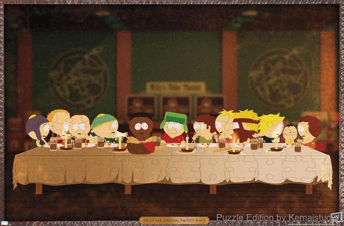 The South Park gang parodies The Last Supper in this irreverent and hilarious image