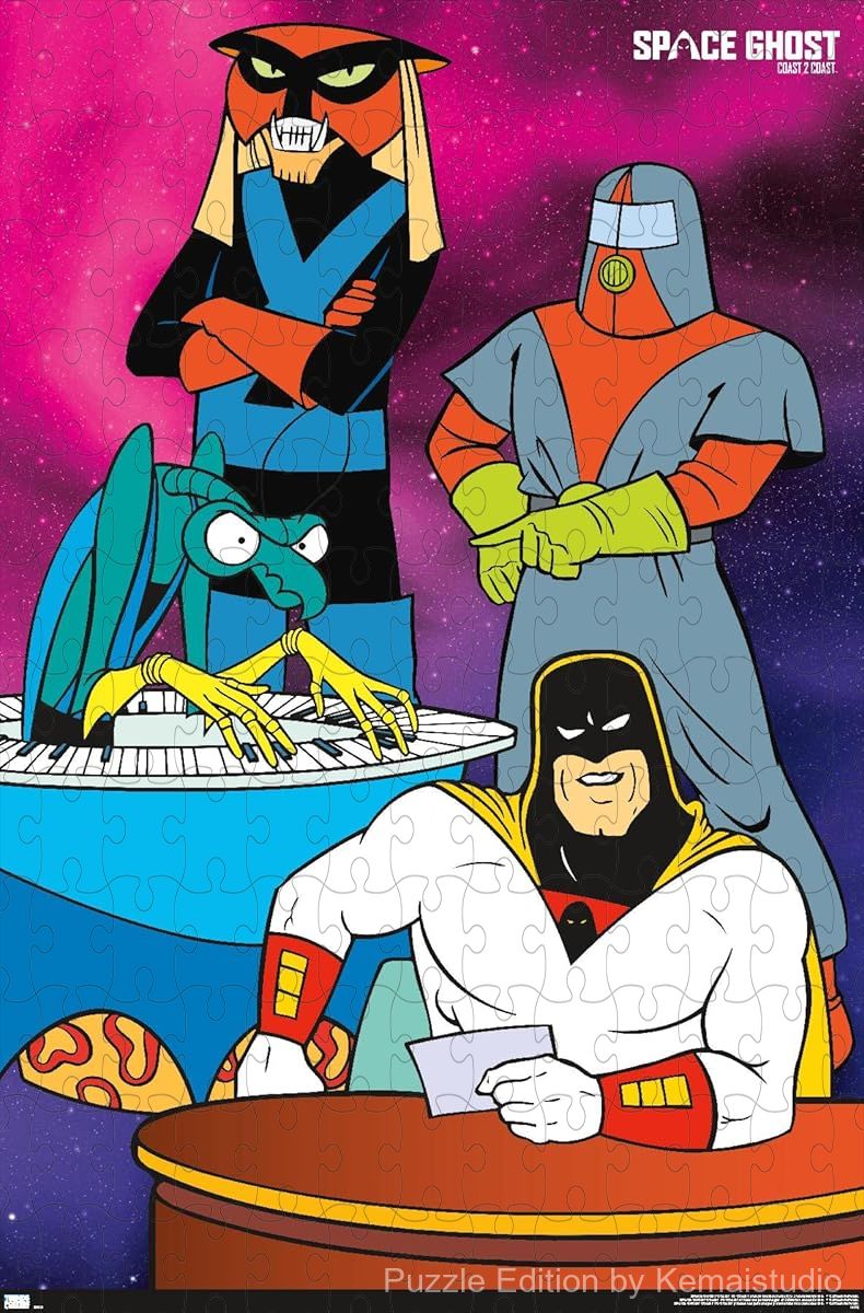 Space Ghost Coast to Coast characters in a vibrant and fun group puzzle