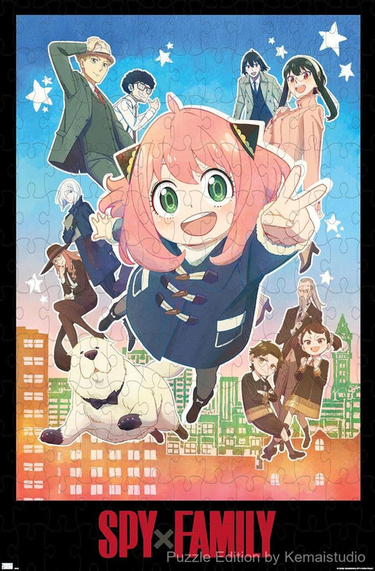 Wooden puzzle featuring Anya from Spy x Family in her iconic pose, perfect for fans