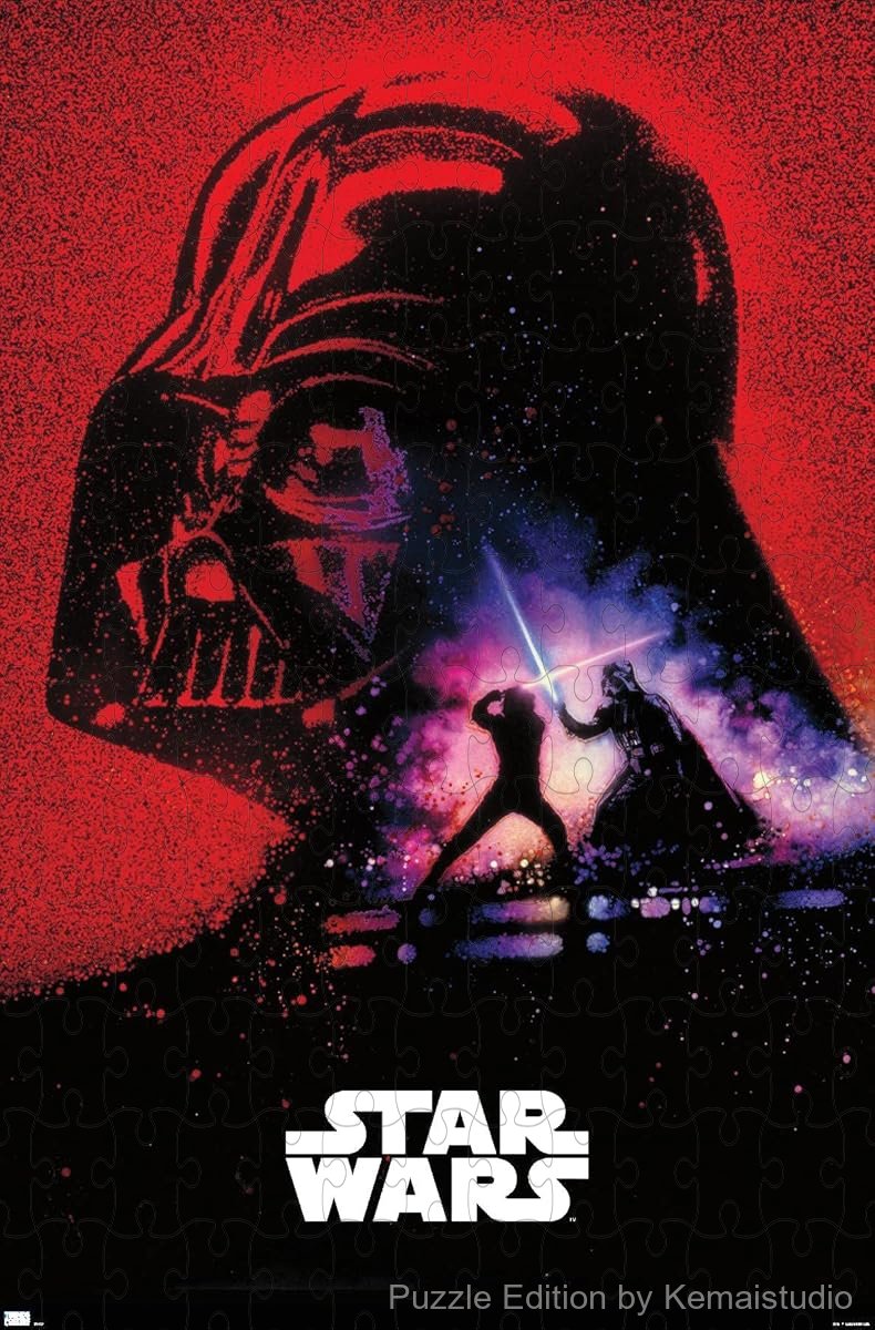 Iconic Darth Vader shadow from Return of the Jedi in puzzle art