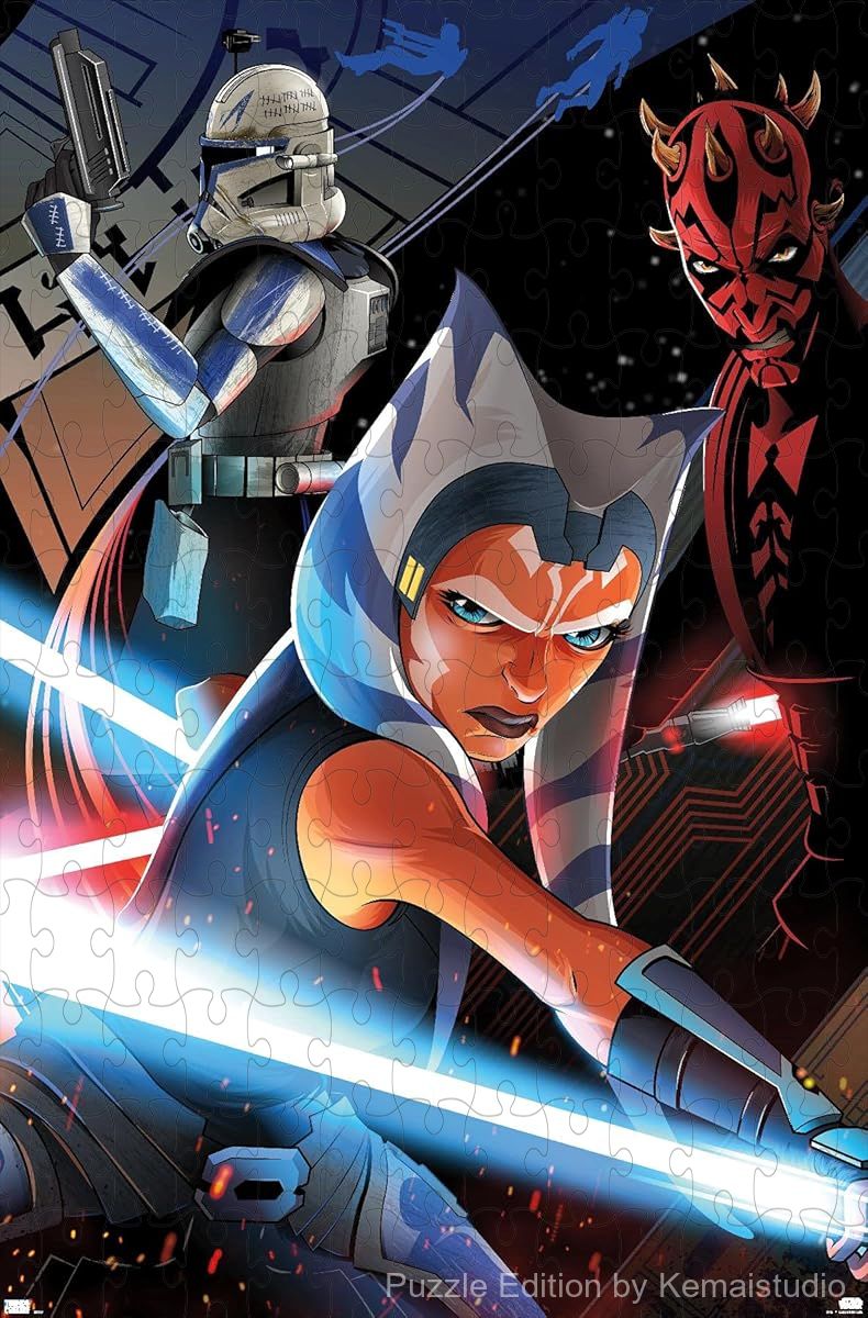Clone Wars characters illustrated by Cryssy Cheung in this 1000-piece puzzle