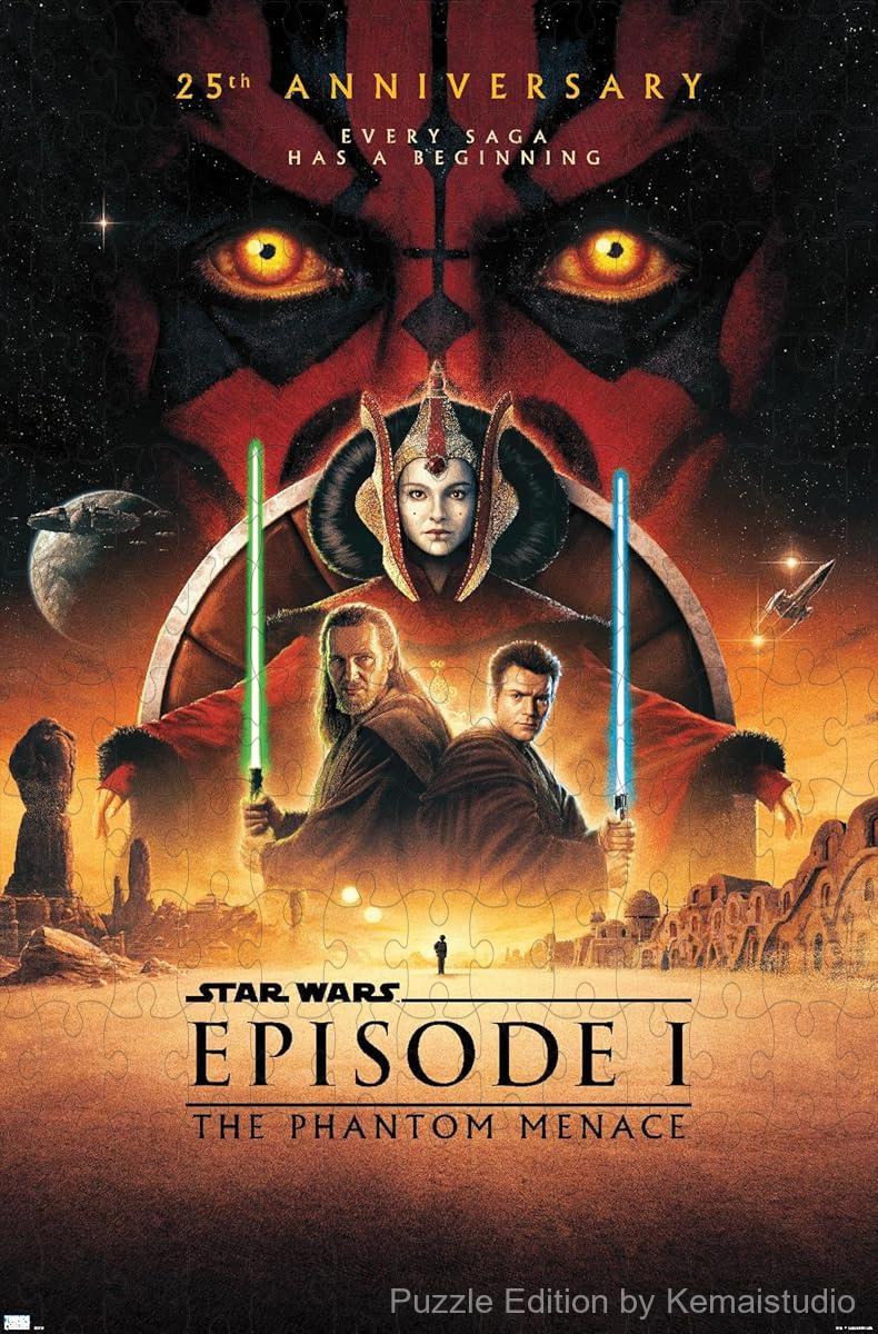1000-piece wooden jigsaw puzzle celebrating the 25th anniversary of Star Wars: The Phantom Menace.