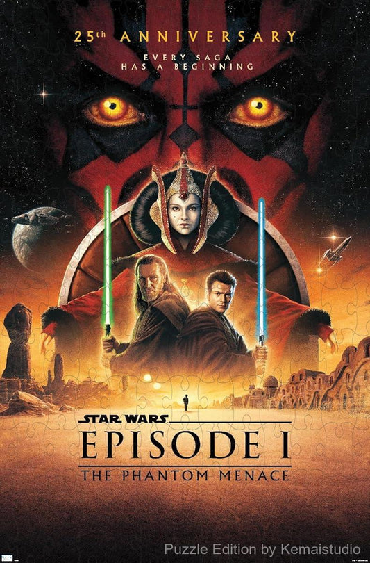 1000-piece wooden jigsaw puzzle celebrating the 25th anniversary of Star Wars: The Phantom Menace.