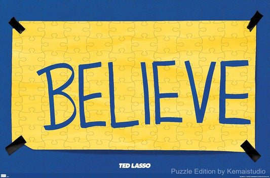 Ted Lasso - Believe 200-piece wooden jigsaw puzzle, a perfect puzzle game for adults.