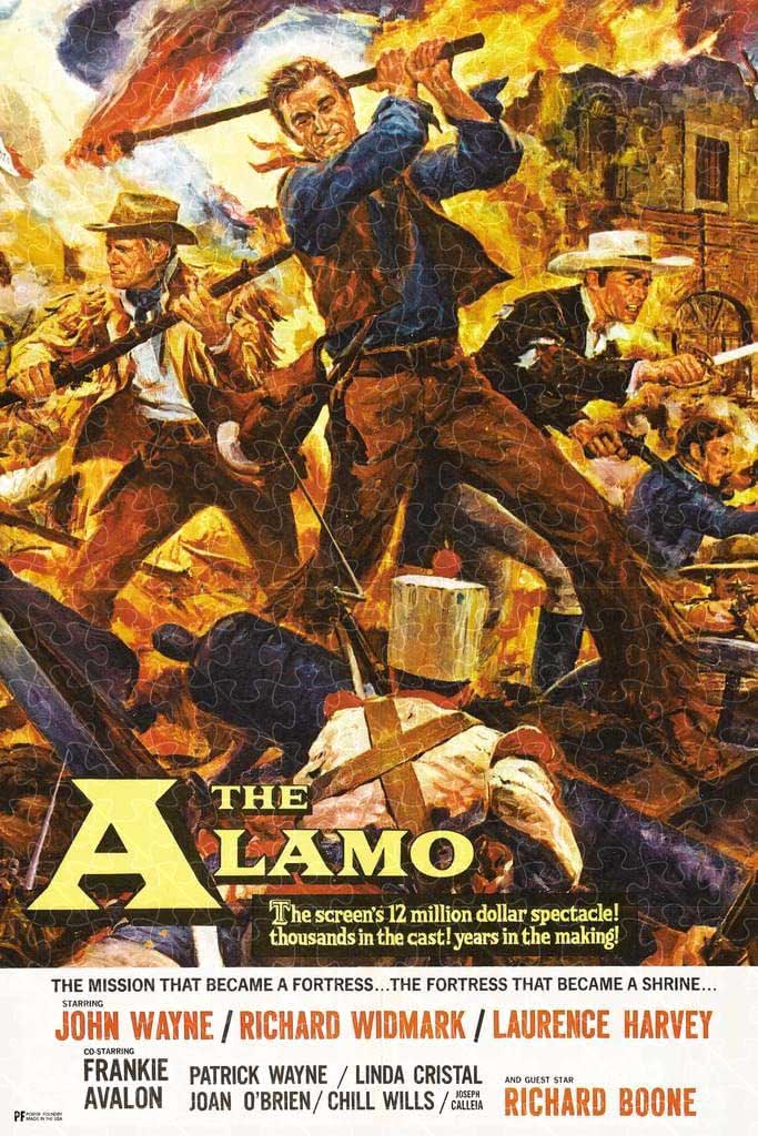 The Alamo John Wayne movie poster puzzle, wooden puzzles for adults  