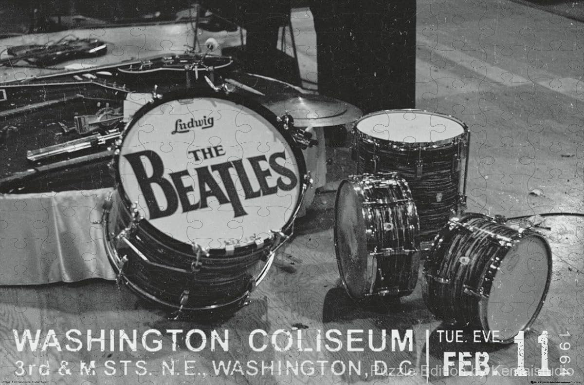 A historic puzzle of The Beatles at Washington Coliseum, ideal for collectors and rock fans