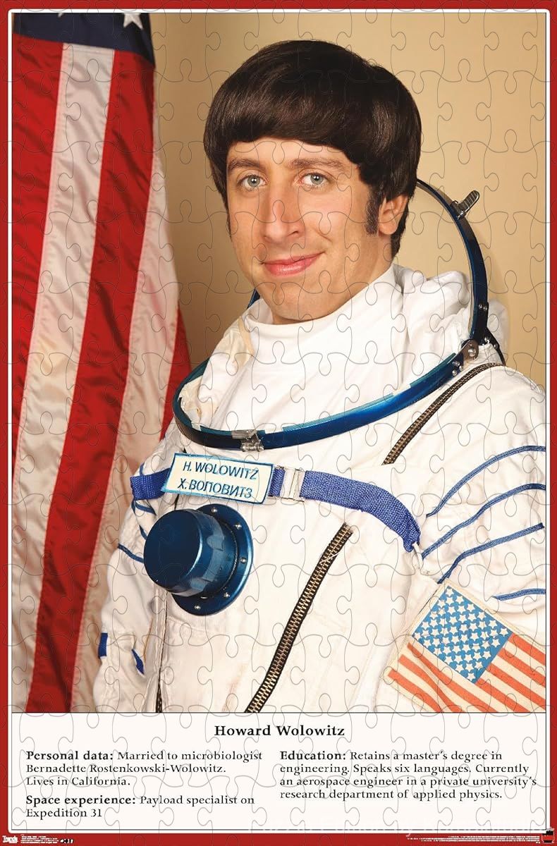 The brilliant Sheldon dressed as an astronaut in a space-themed design