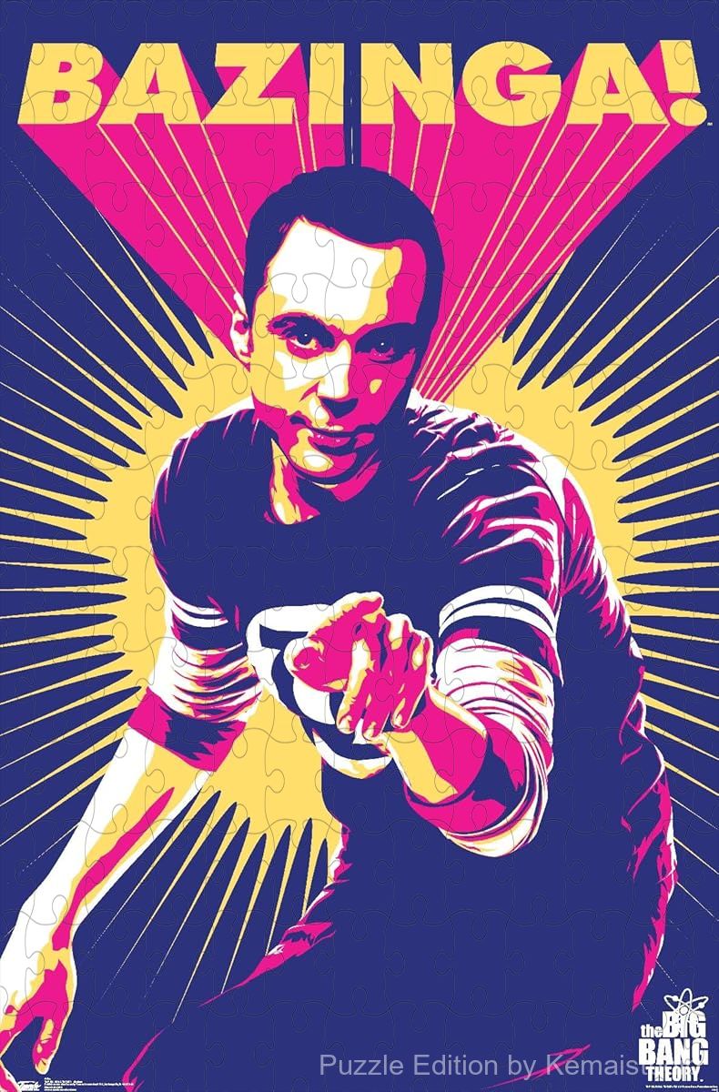 Sheldon stands with classic sarcasm and nerd pride in a comic scene