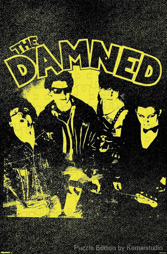 A neon puzzle inspired by The Damned's Ooo Lime aesthetic, great for alternative fans and gifts