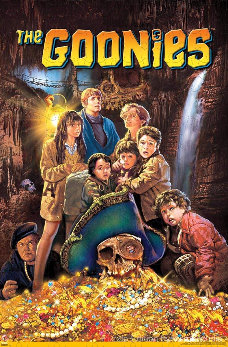 1000-piece wooden jigsaw puzzle featuring scenes from The Goonies.
