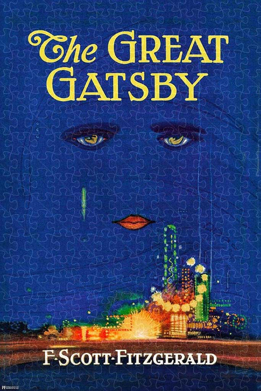 The Great Gatsby book cover F. Scott Fitzgerald novel poster puzzle, wooden puzzles for adults  