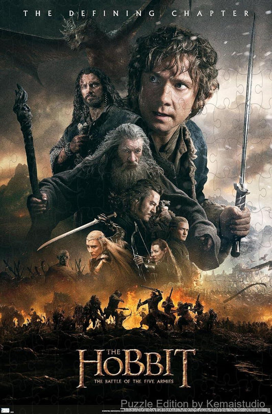 Battle scenes from The Hobbit's epic conclusion, featuring Thorin and company