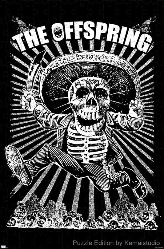 A high-energy skeleton puzzle inspired by The Offspring's fun and rebellious art