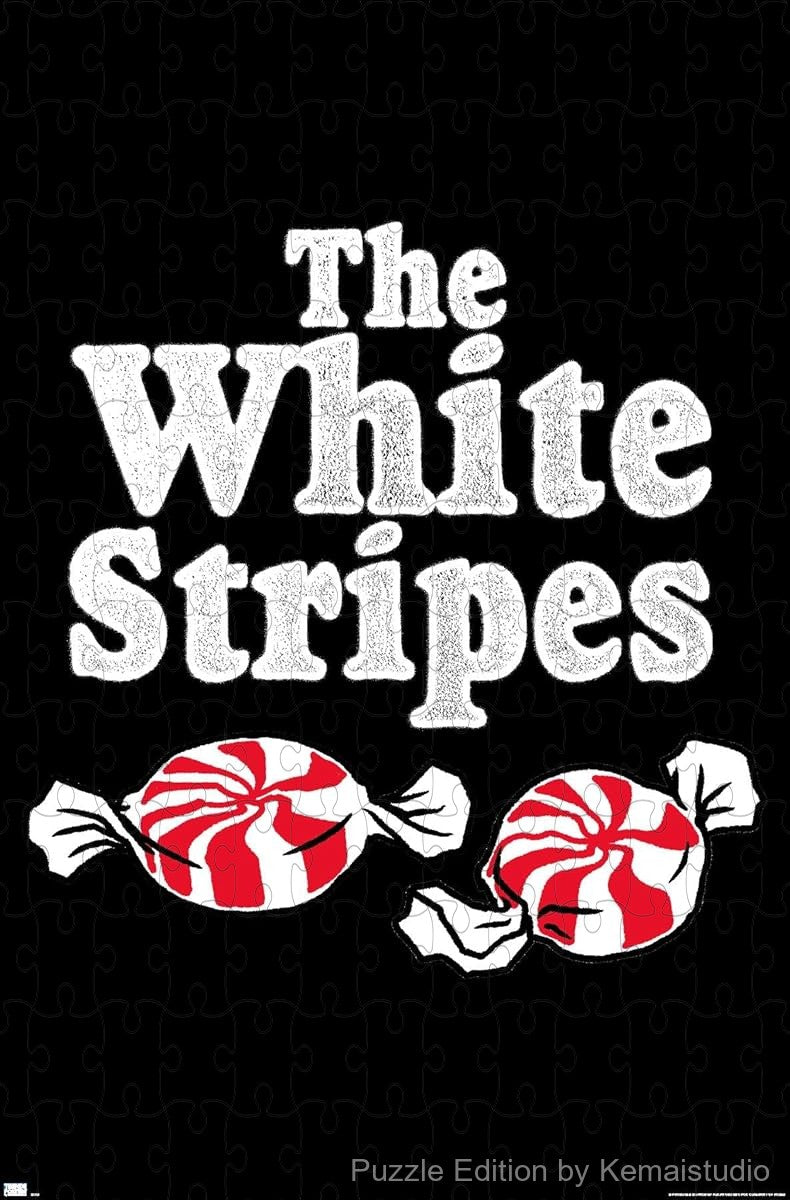The White Stripes' colorful Candy artwork rendered in puzzle form