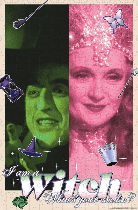 Fierce I Am A Witch imagery from The Wizard Of Oz transformed into a puzzle