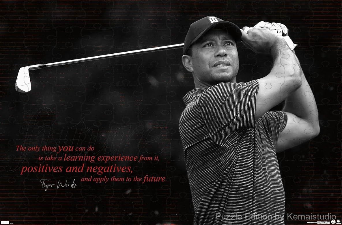 Tiger Woods focuses on the future of golf in this inspiring action shot