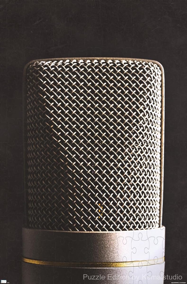 A stylish illustration of a vintage microphone in Tom Quartermaine's signature retro style