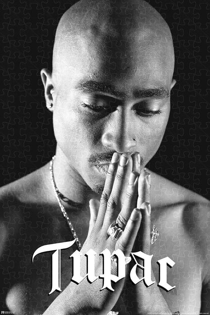 Tupac rapper poster, wooden puzzle for adults
