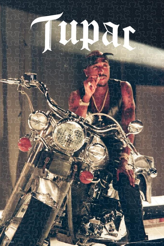 Tupac 2Pac motorcycle poster, wooden puzzle for adults