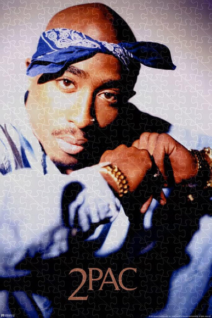 Tupac 2Pac portrait poster, wooden puzzle for adults