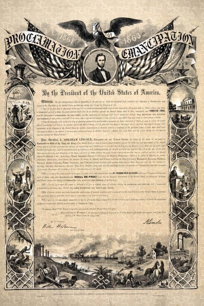 USA History Declaration of Independence Poster, wooden puzzle for adults