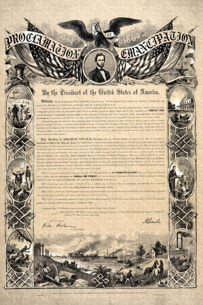 USA History Declaration of Independence Poster, wooden puzzle for adults