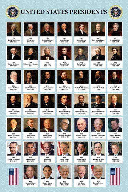 US Presidents 2025 edition art poster, jigsaw puzzle for adults