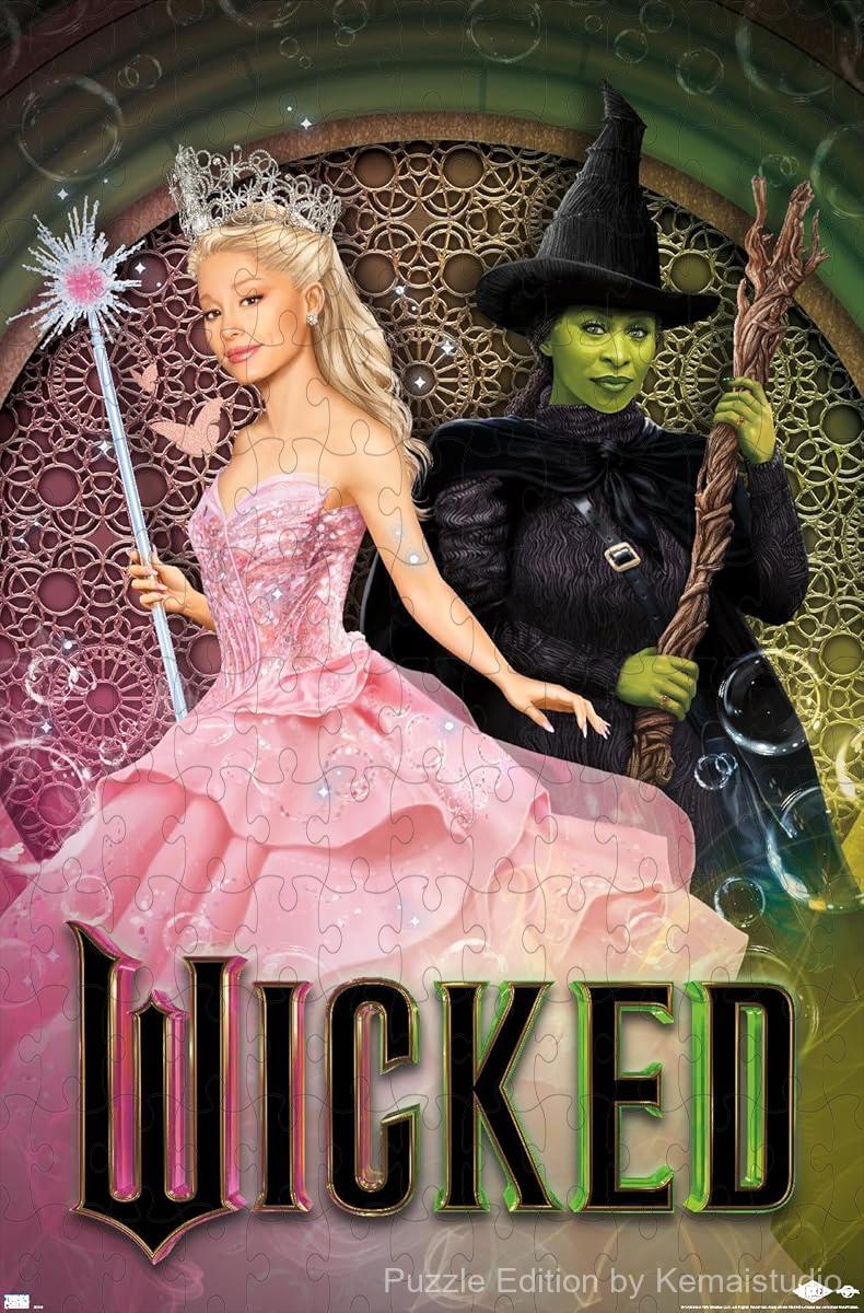 A charming scene puzzle of Elphaba and Glinda in Upland, ideal for Broadway fans and whimsical decor