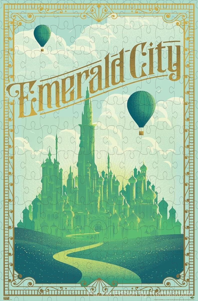 Wicked's Emerald City visual brought to life in shimmering puzzle detail