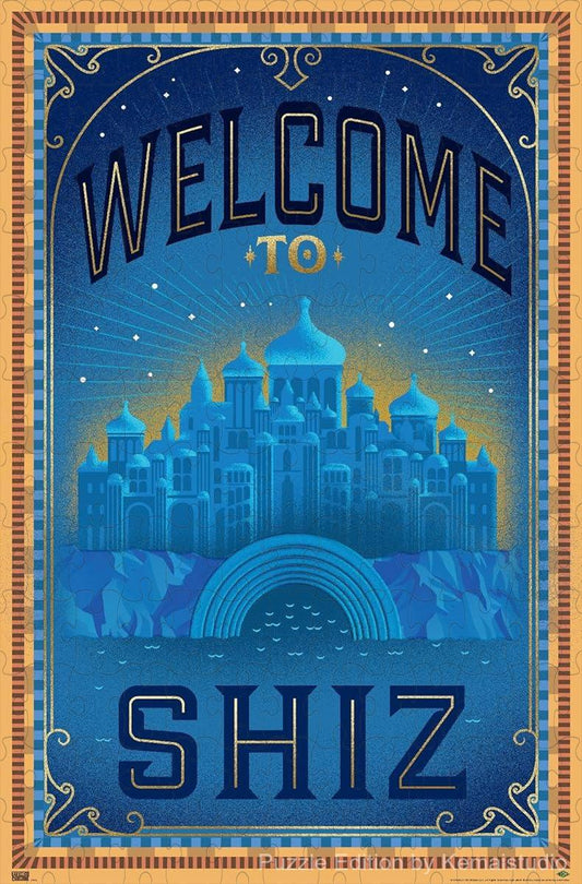 Shiz University from Wicked depicted in charming artistic puzzle