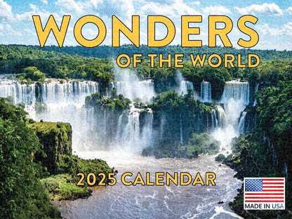 Wonders of the World 2025 natural wonder calendar poster, jigsaw puzzle for adults, American made