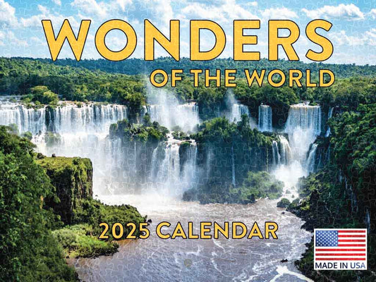 Wonders of the World 2025 natural wonder calendar poster, jigsaw puzzle for adults, American made