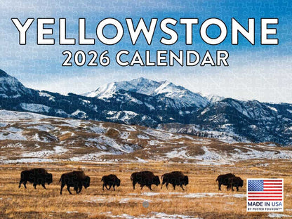 Yellowstone National Park 2026 calendar poster wooden puzzle