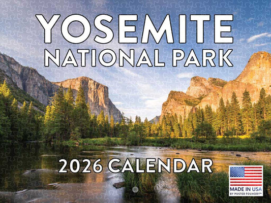 Yosemite Calendar 2026 National Park Poster puzzles