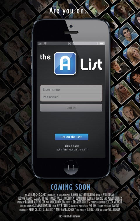1000 piece jigsaw puzzle for the movie poster: The A-List (2013)