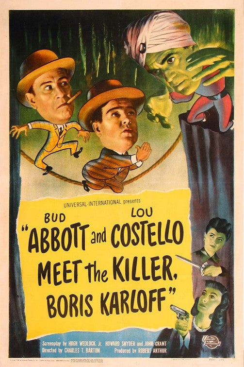 1000 piece jigsaw puzzle for the movie poster: Abbott and Costello Meet the Killer, Boris Karloff (1949)