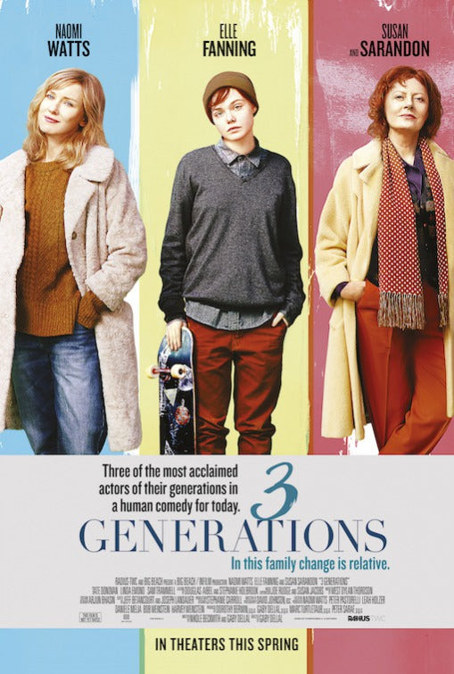 1000 piece jigsaw puzzle for the movie poster: Three Generations (2016) ver4