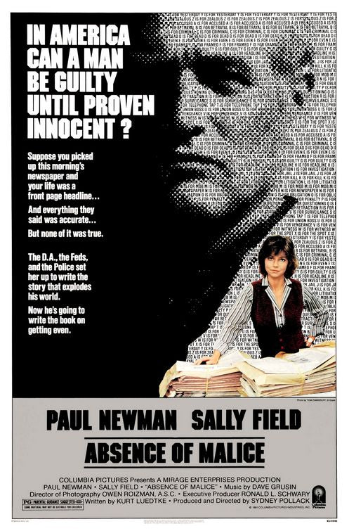 the movie poster: Absence of Malice (1981)