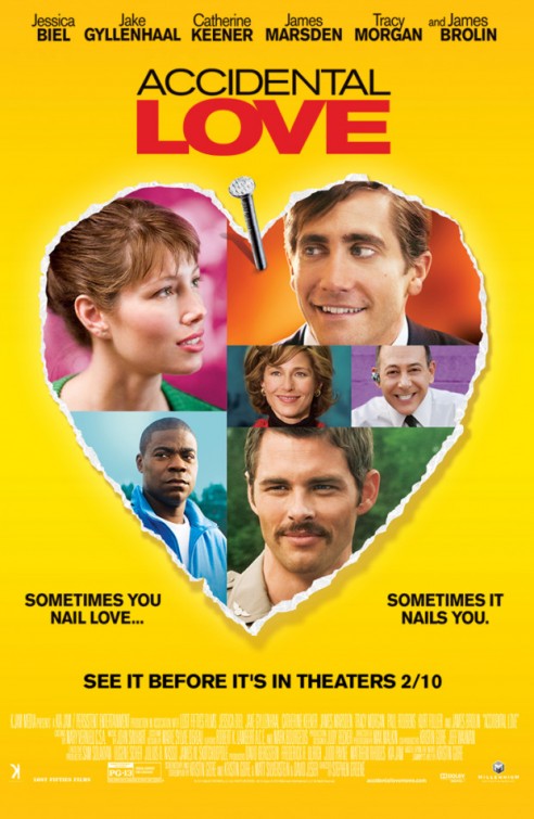 1000 piece jigsaw puzzle for the movie poster: Accidental Love (2015)
